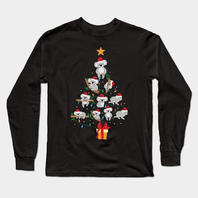 Koala Ornament Decoration Christmas Tree Long Sleeve T-Shirt by MZeeDesigns